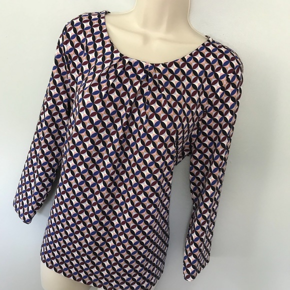 Talbots Tops - Talbots Patterned Long Sleeve Blouse